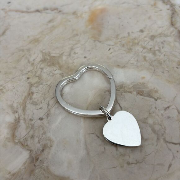 Tiffany & Co. Heart Tag Silver Key Ring 925 Sterling Silver - Picture 5 of 7